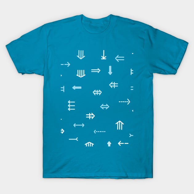 Icon Symbol Cursor Arrow Blue Tone T-Shirt by WwsNttb